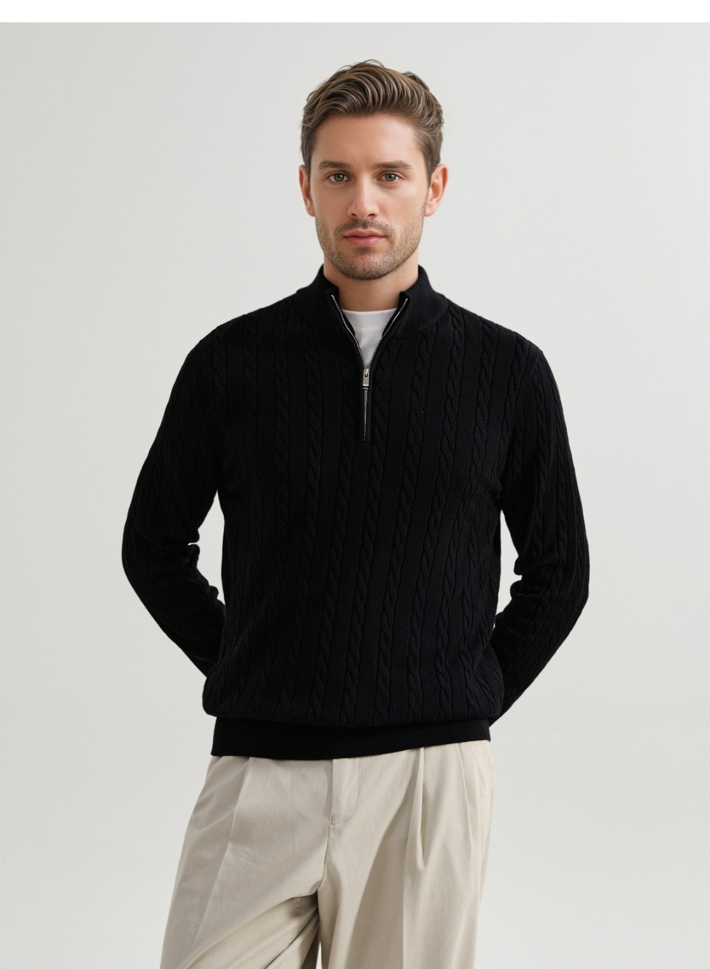 Crown & Ledger Casual Zipper Sweater